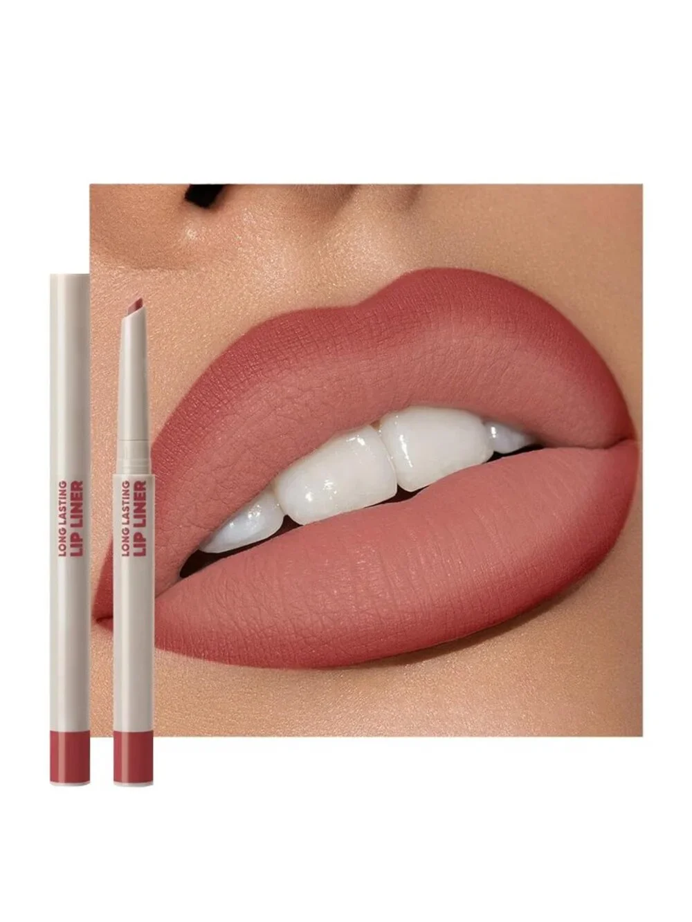 Women G10# Rose Brown 2-in-1 Sculpting & Filling Long-lasting Lipliner Pencil